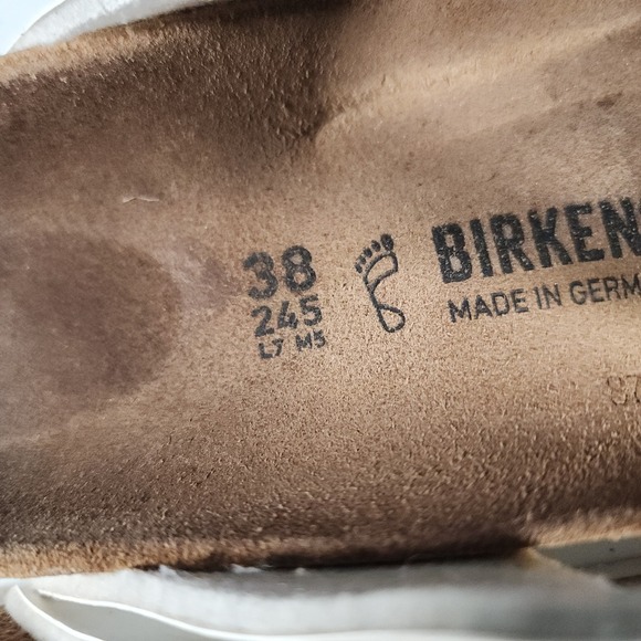 Birkenstock Gizeh Women's Sandals US 7.5 White Pearl Antique Lace Birko-Flor - Picture 12 of 13